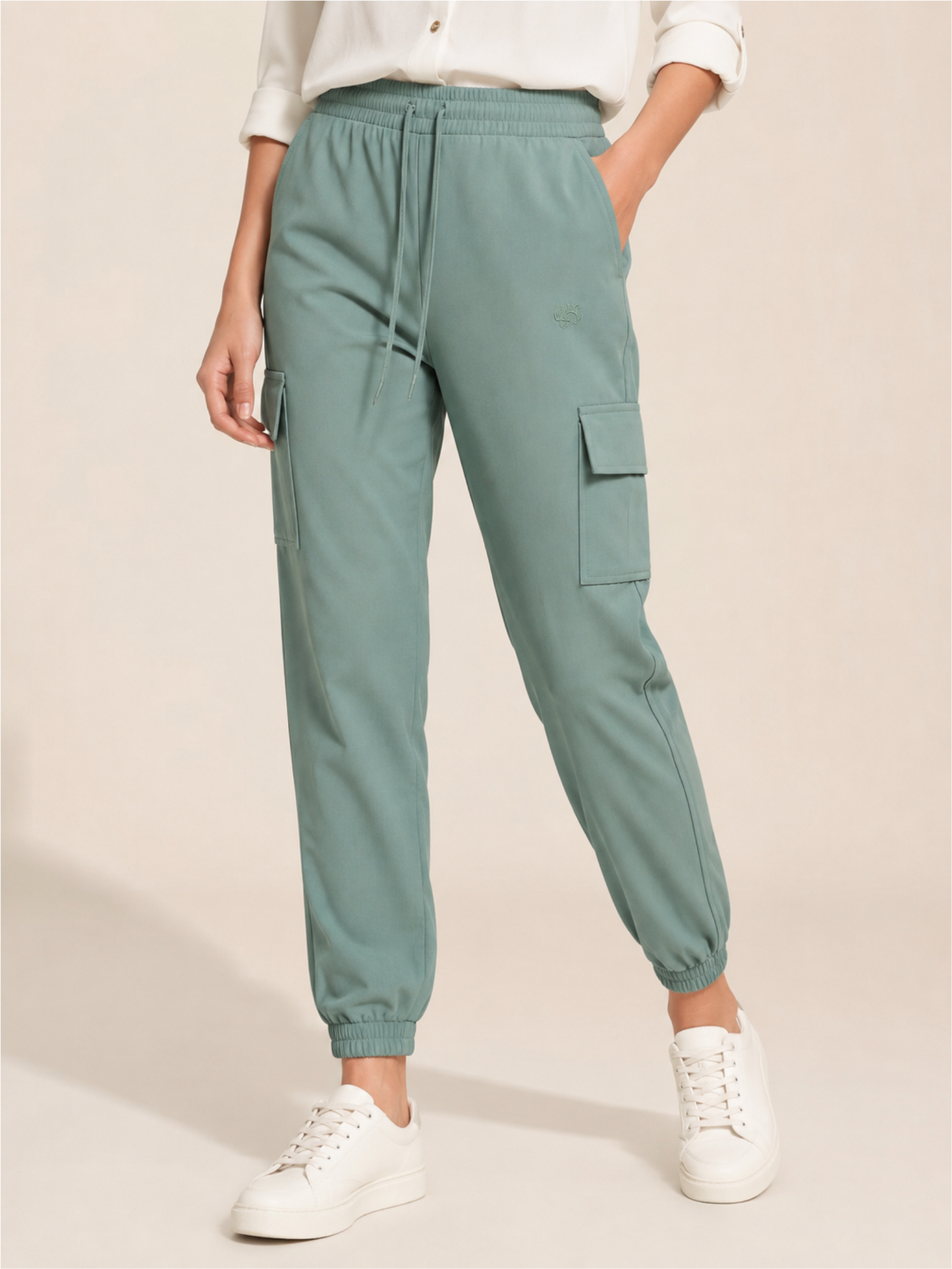 Cotton-Style Cargo Joggers with Multiple Pockets