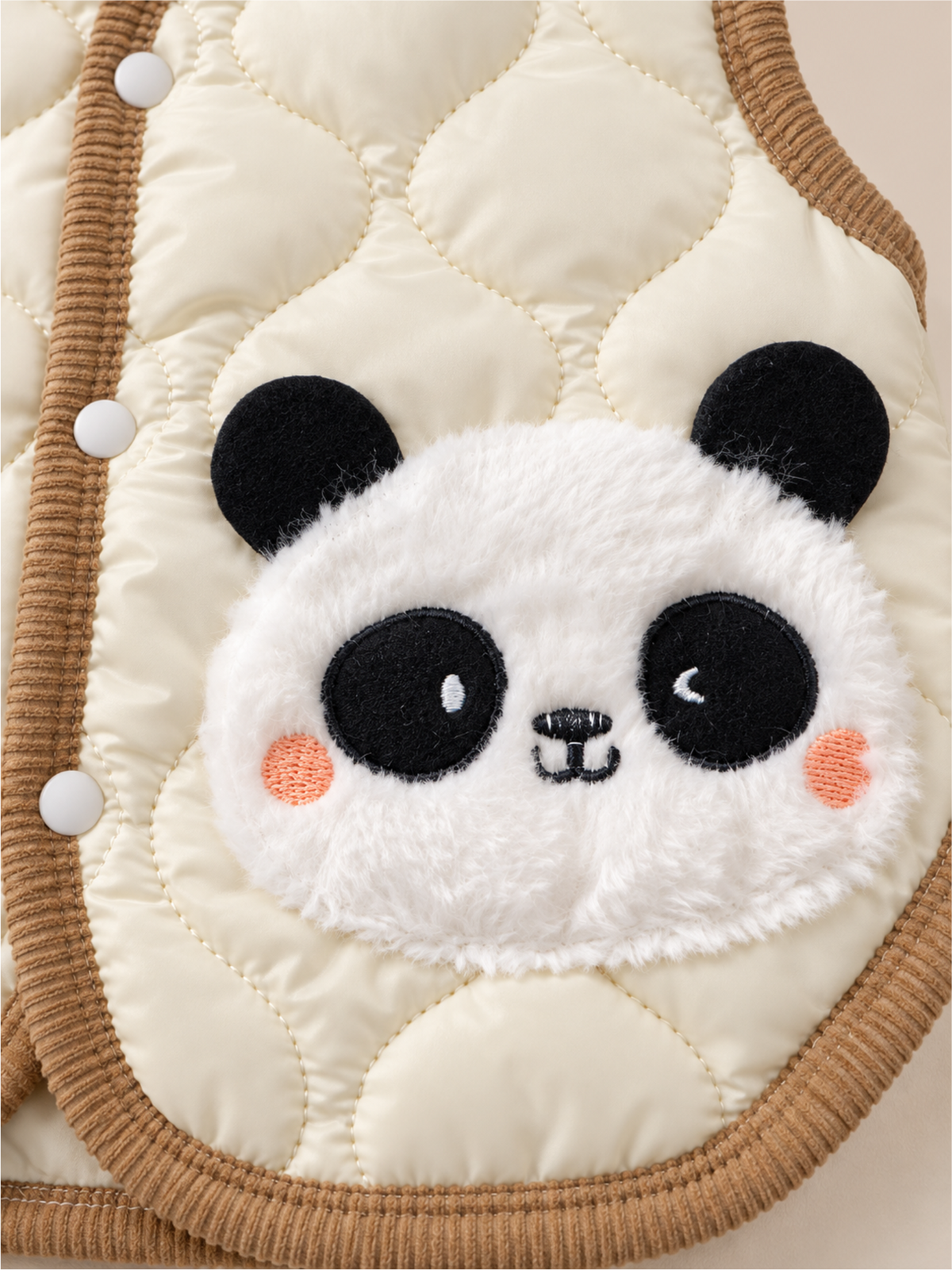 Baby Ultra-Soft Quilted Winter Waistcoat Unisex with Cute Animal Patch