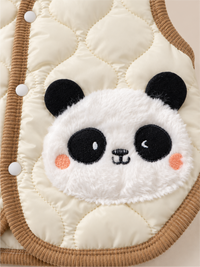 Baby Ultra-Soft Quilted Winter Waistcoat Unisex with Cute Animal Patch
