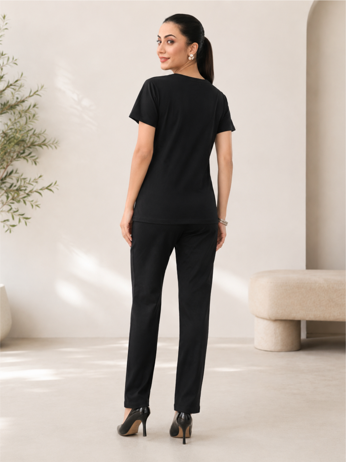 Soft Cotton Printed T-Shirt with Matching Pyjama Lounge & Sleepwear Set