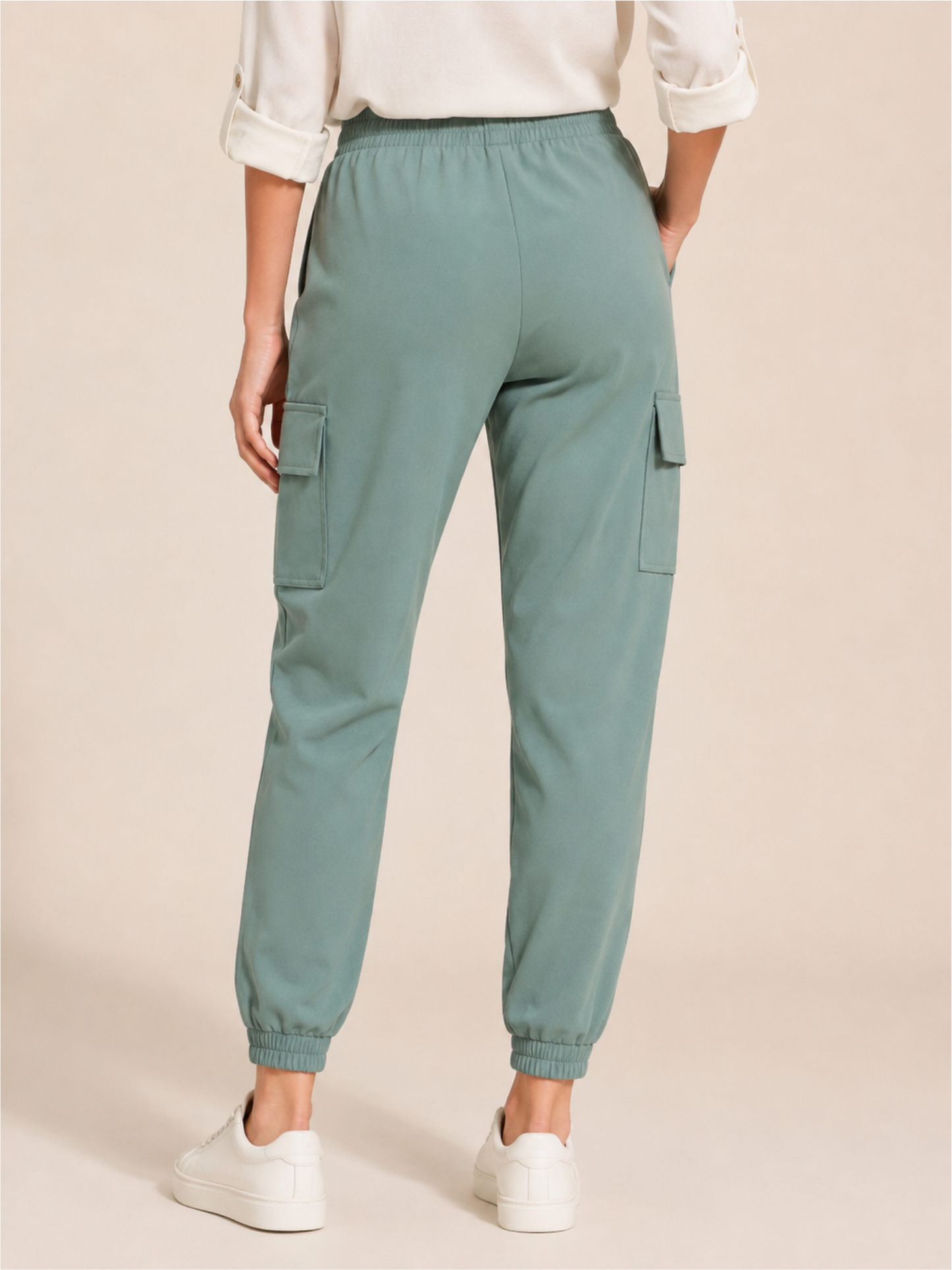 Cotton-Style Cargo Joggers with Multiple Pockets