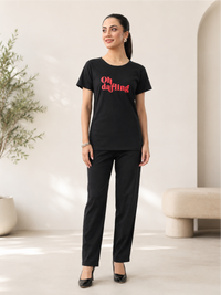 Soft Cotton Printed T-Shirt with Matching Pyjama Lounge & Sleepwear Set