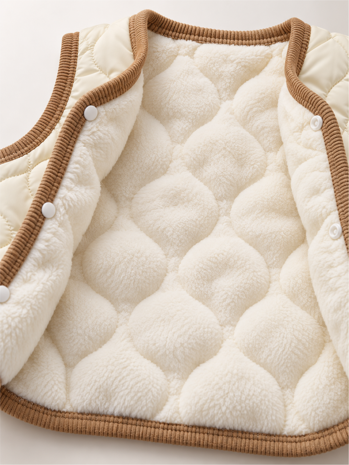 Baby Ultra-Soft Quilted Winter Waistcoat Unisex with Cute Animal Patch