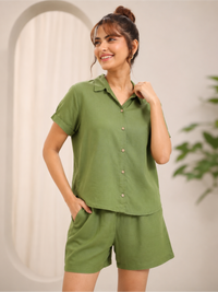 Comfortable Shirt & Shorts Lounge Set for Women