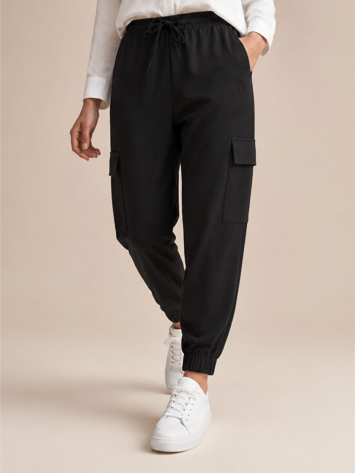 Cotton-Style Cargo Joggers with Multiple Pockets