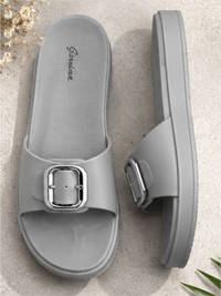 Groviano Soft Sole Fashion Slipper for women , Grey