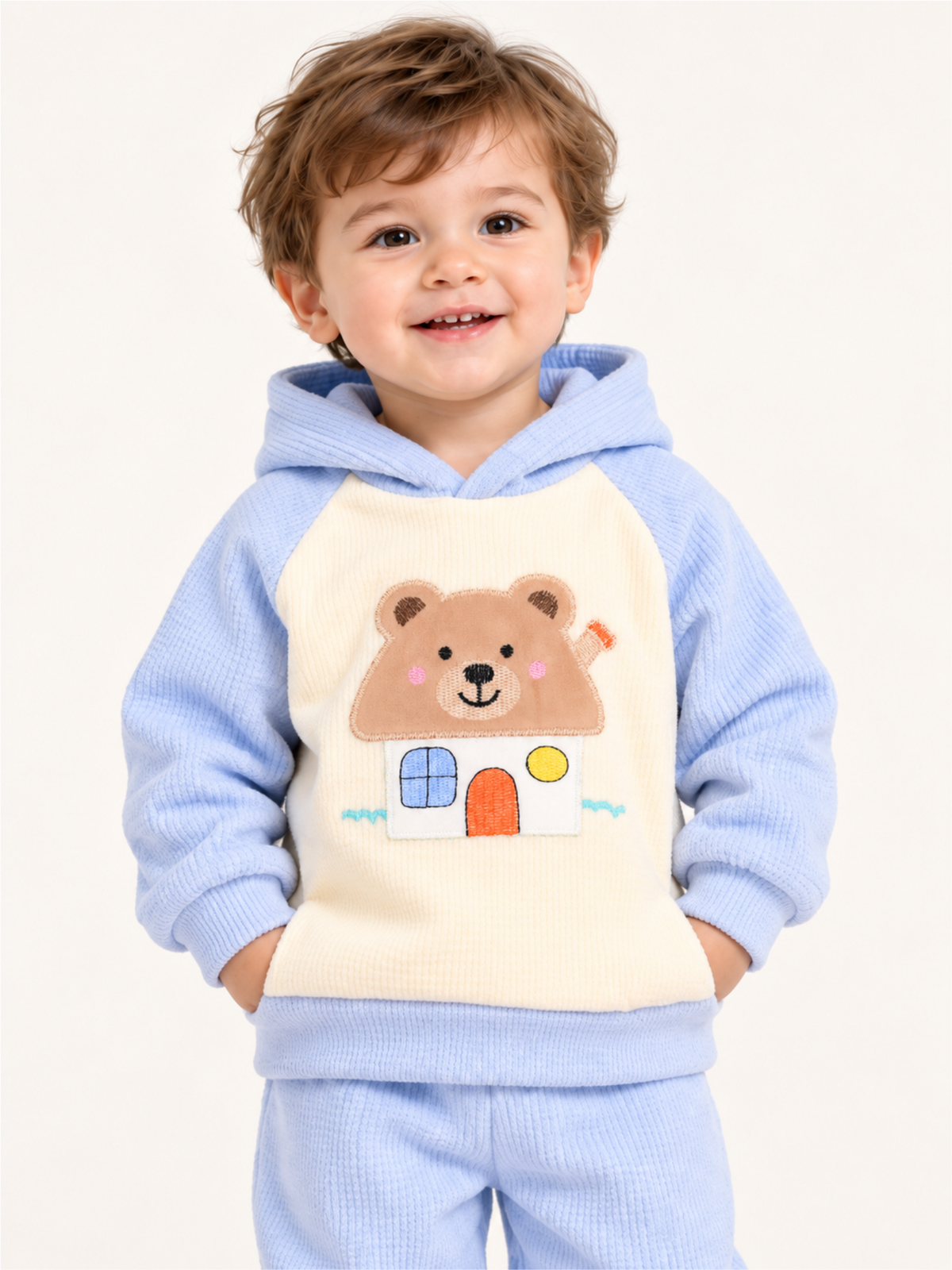 Baby Plush Feel Hooded Winter Set for Boys & Girls