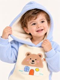 Baby Plush Feel Hooded Winter Set for Boys & Girls