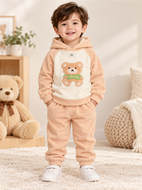 Baby Plush Feel Hooded Winter Set for Boys & Girls