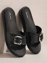 Groviano Soft Sole Fashion Slipper for women , Black