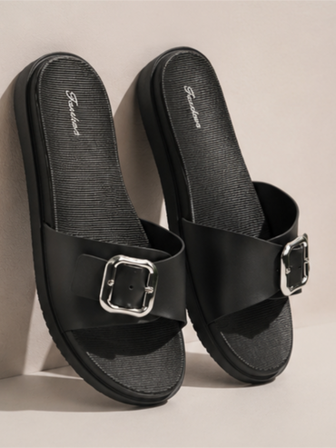 Groviano Soft Sole Fashion Slipper for women , Black