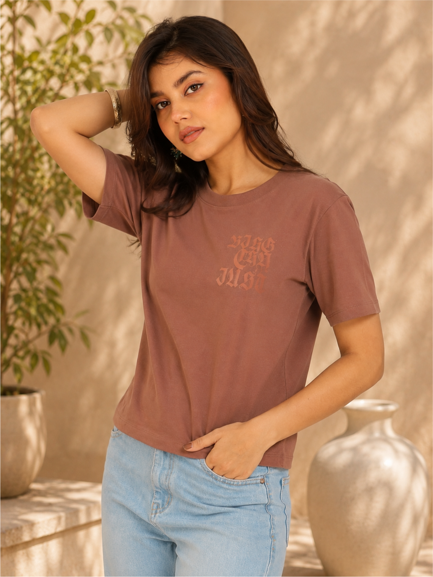 Casual Cotton Round Neck Half Sleeve T-Shirt