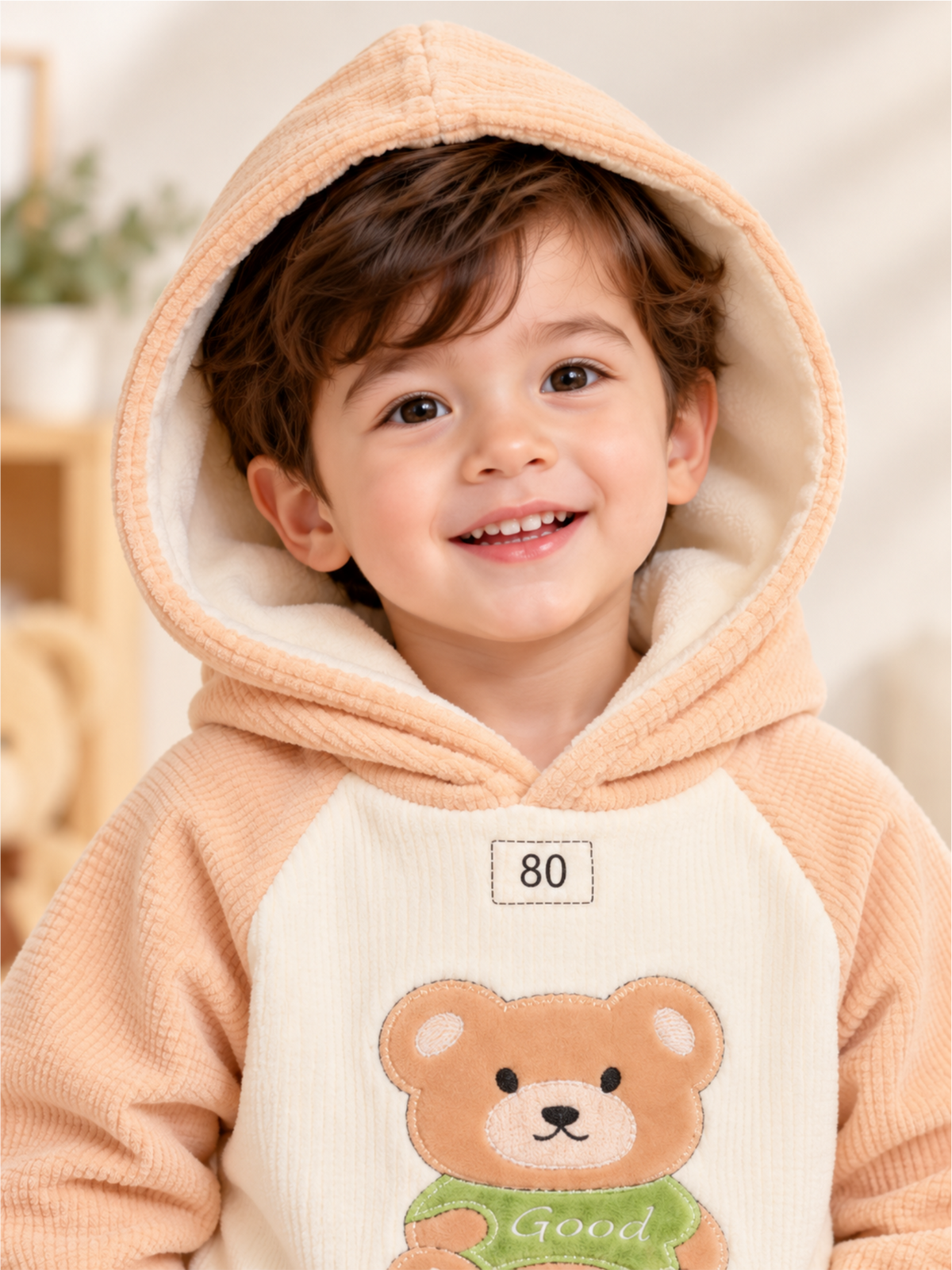 Baby Plush Feel Hooded Winter Set for Boys & Girls