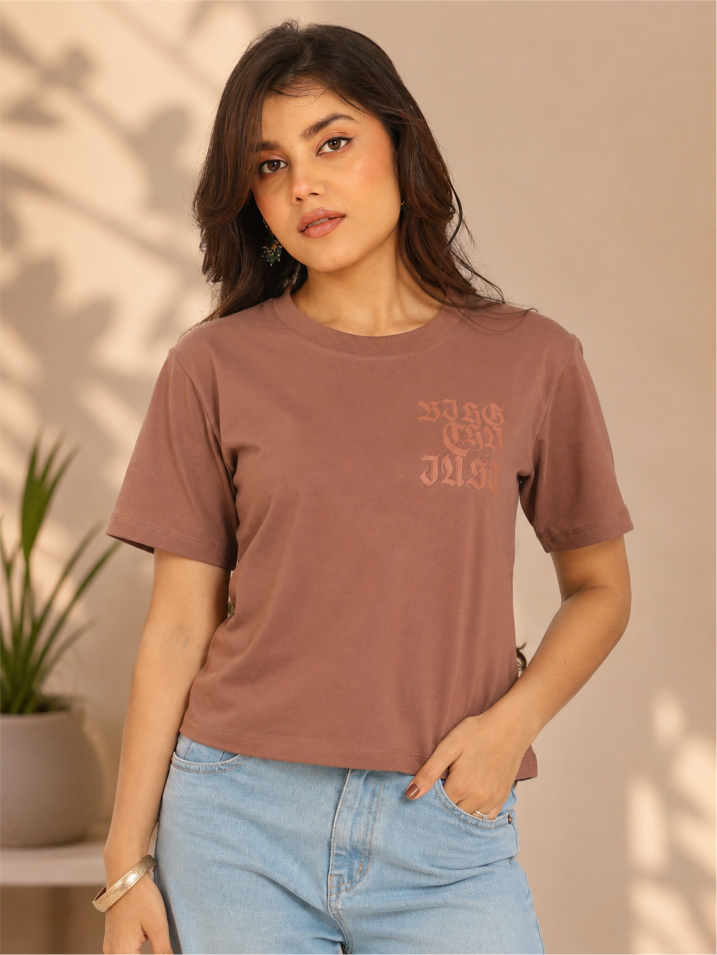 Casual Cotton Round Neck Half Sleeve T-Shirt