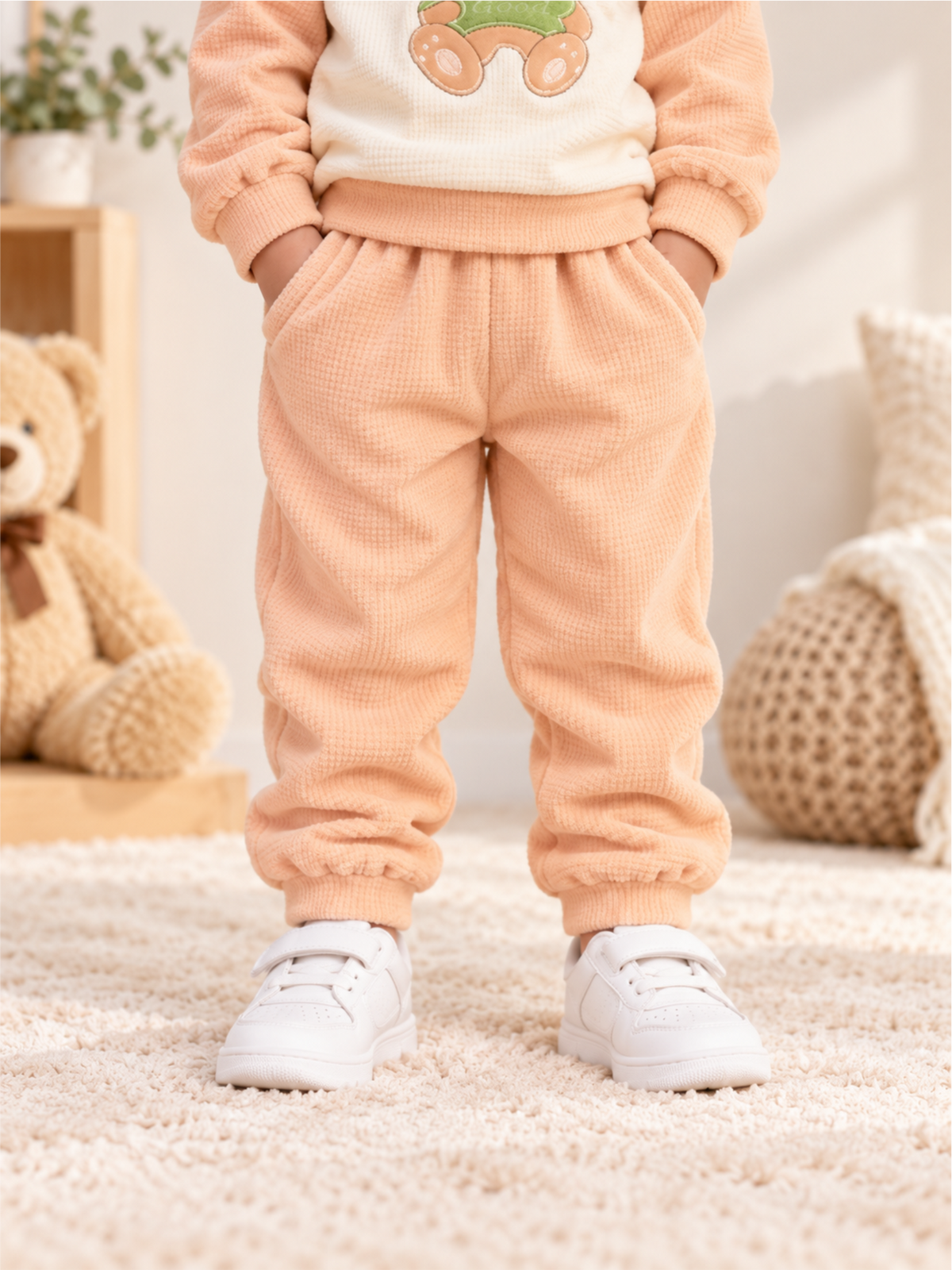 Baby Plush Feel Hooded Winter Set for Boys & Girls