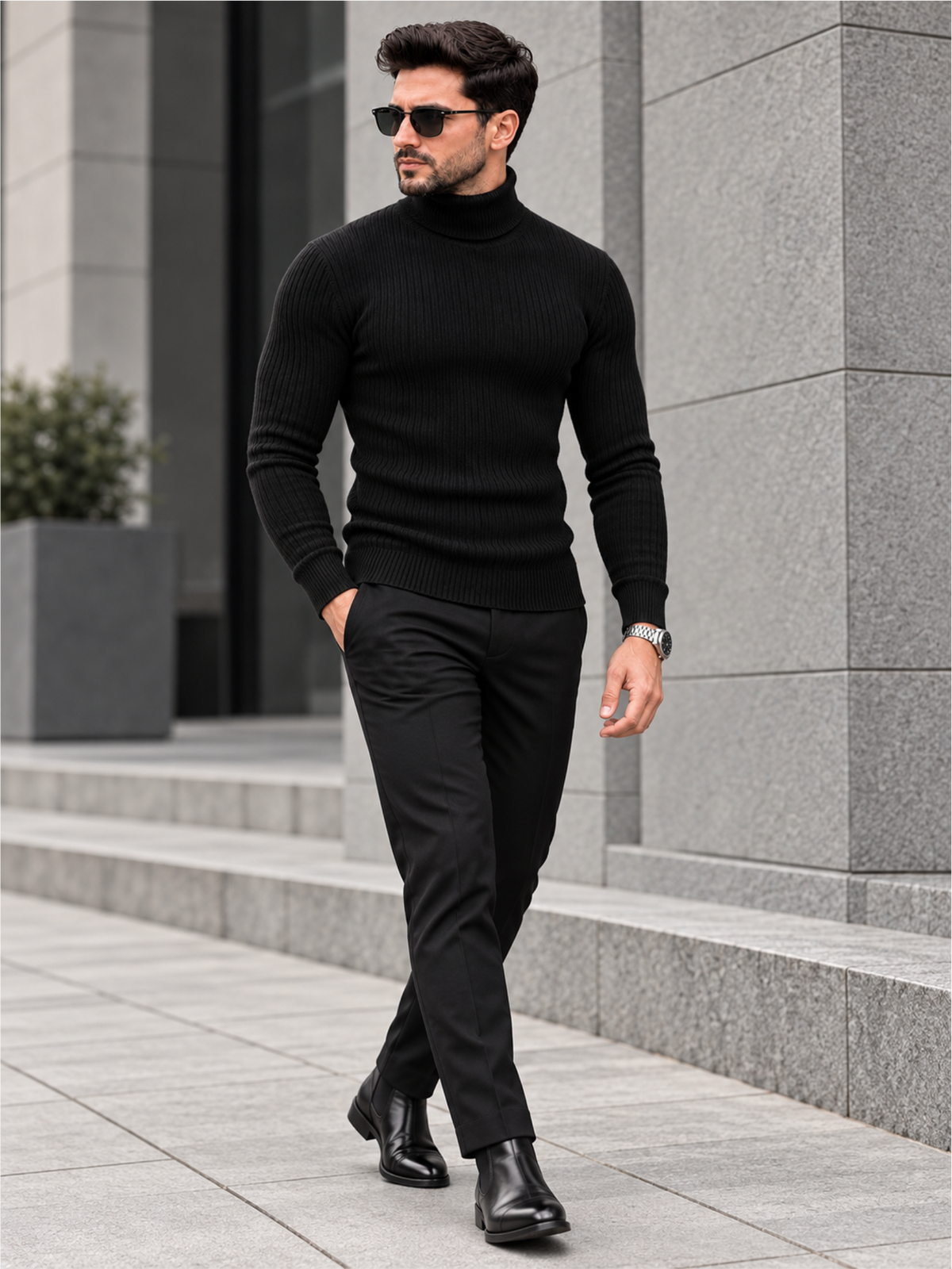 Comfort Turtle Neck Slim Fit Pullover