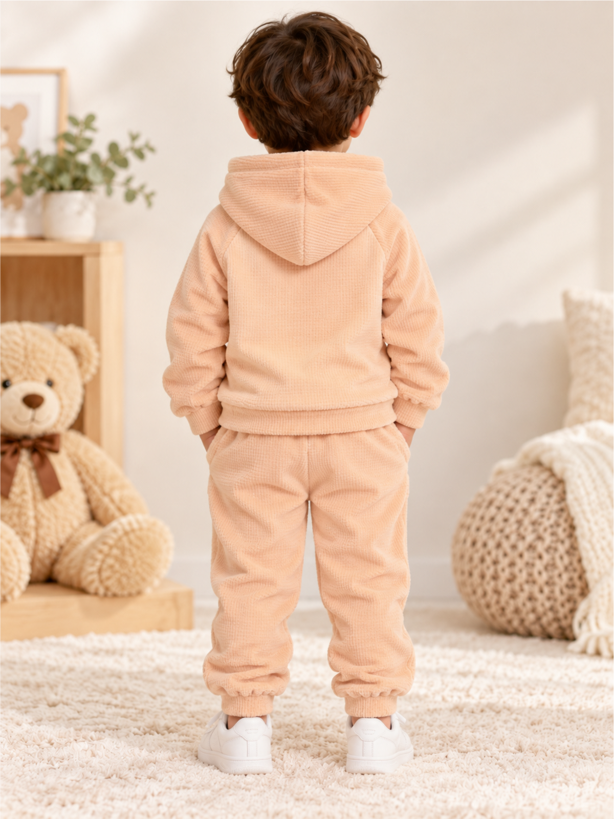 Baby Plush Feel Hooded Winter Set for Boys & Girls