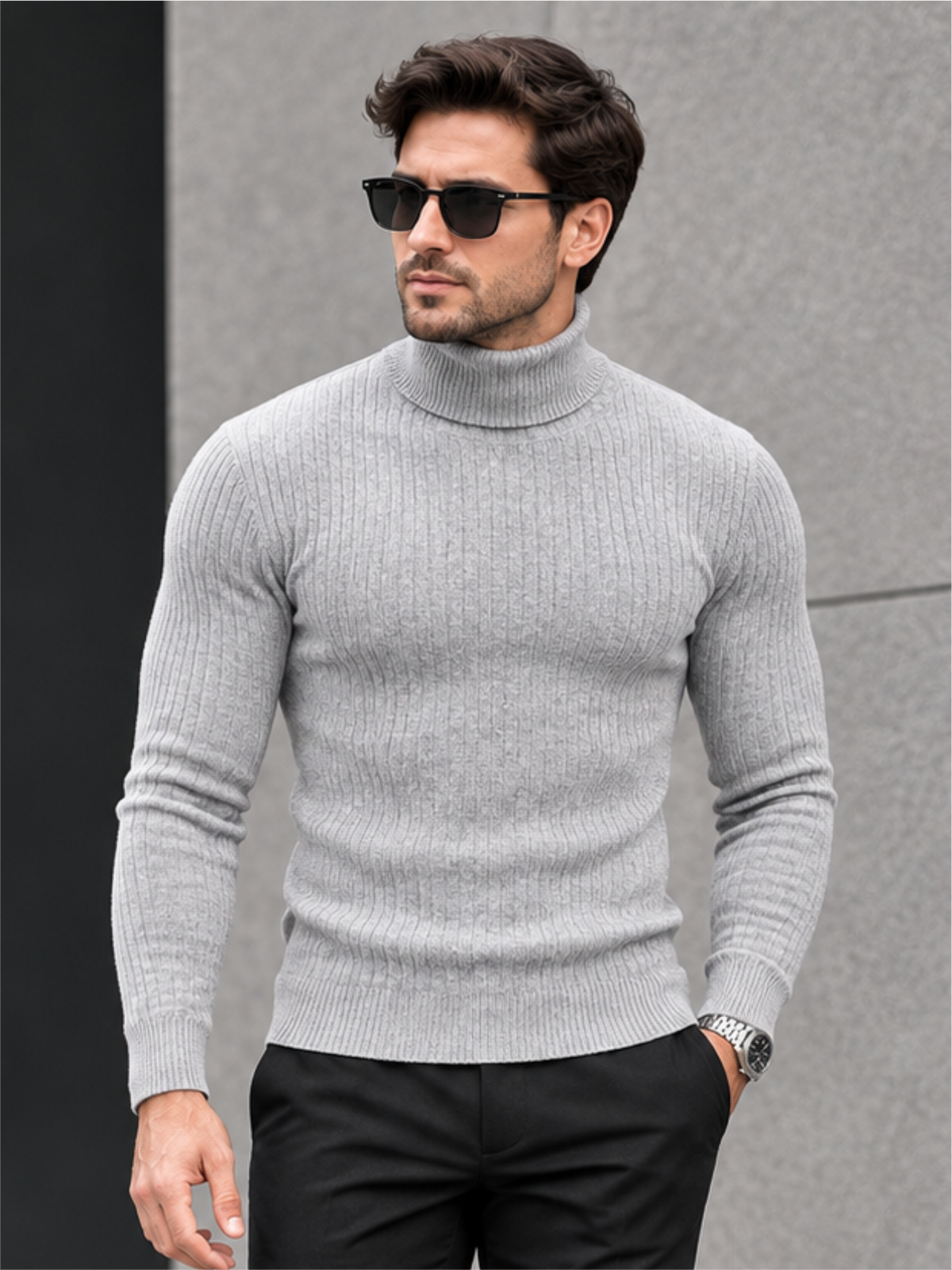 Comfort Turtle Neck Slim Fit Pullover