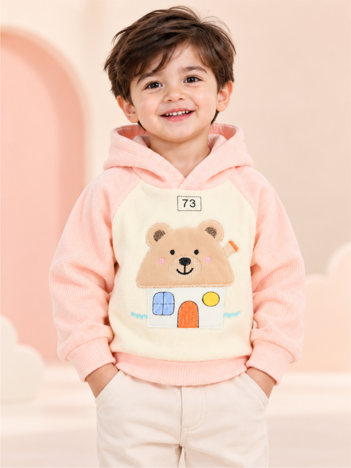 Baby Plush Feel Hooded Winter Set for Boys & Girls