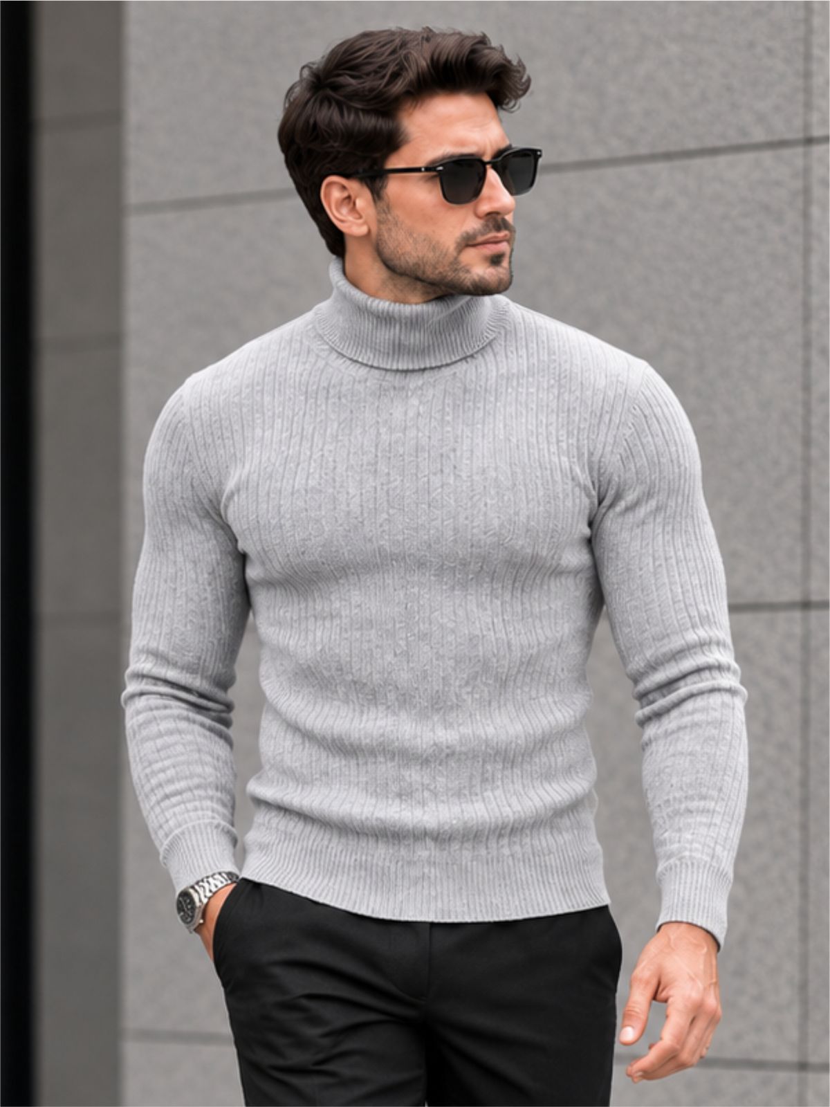 Comfort Turtle Neck Slim Fit Pullover