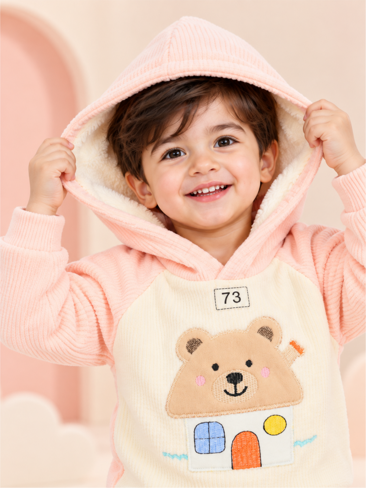 Baby Plush Feel Hooded Winter Set for Boys & Girls