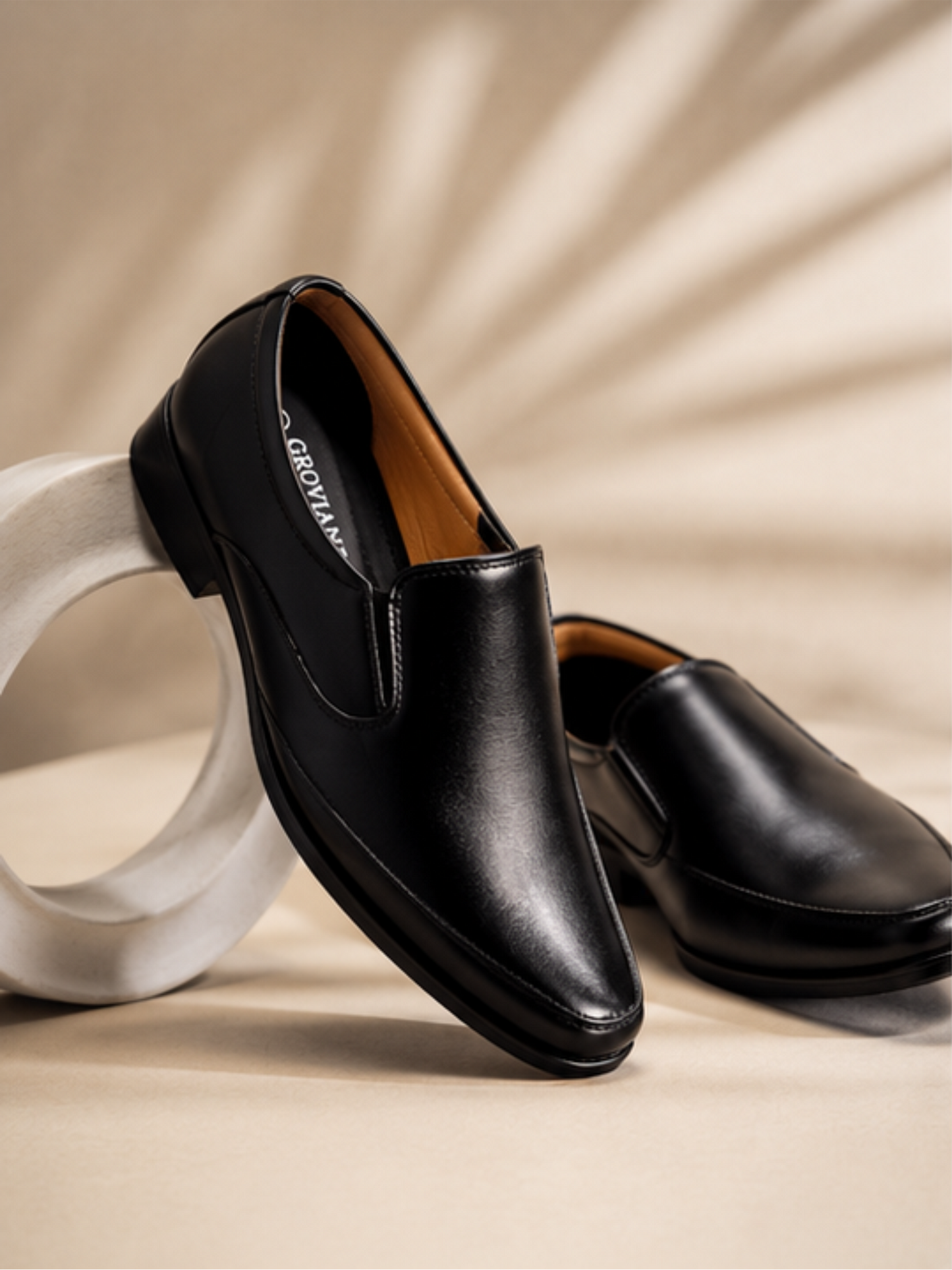 Groviano Slip On Loafer Formal Shoes for Men, Black
