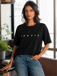 Drop Shoulder Cotton Relaxed Fit Round Neck T-Shirt