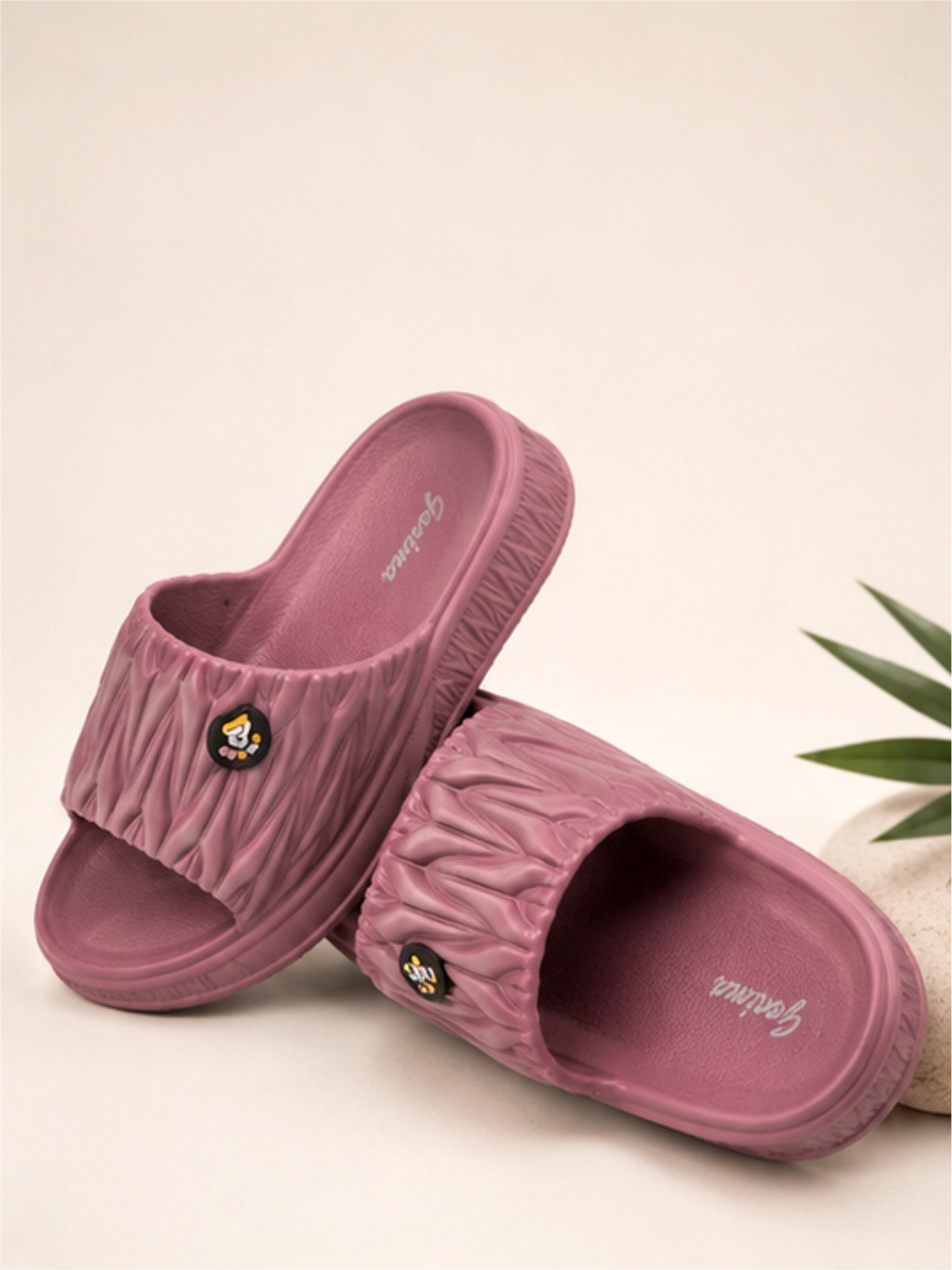 Groviano Flip Flops Soft Comfortable Sliders Slippers, Purple