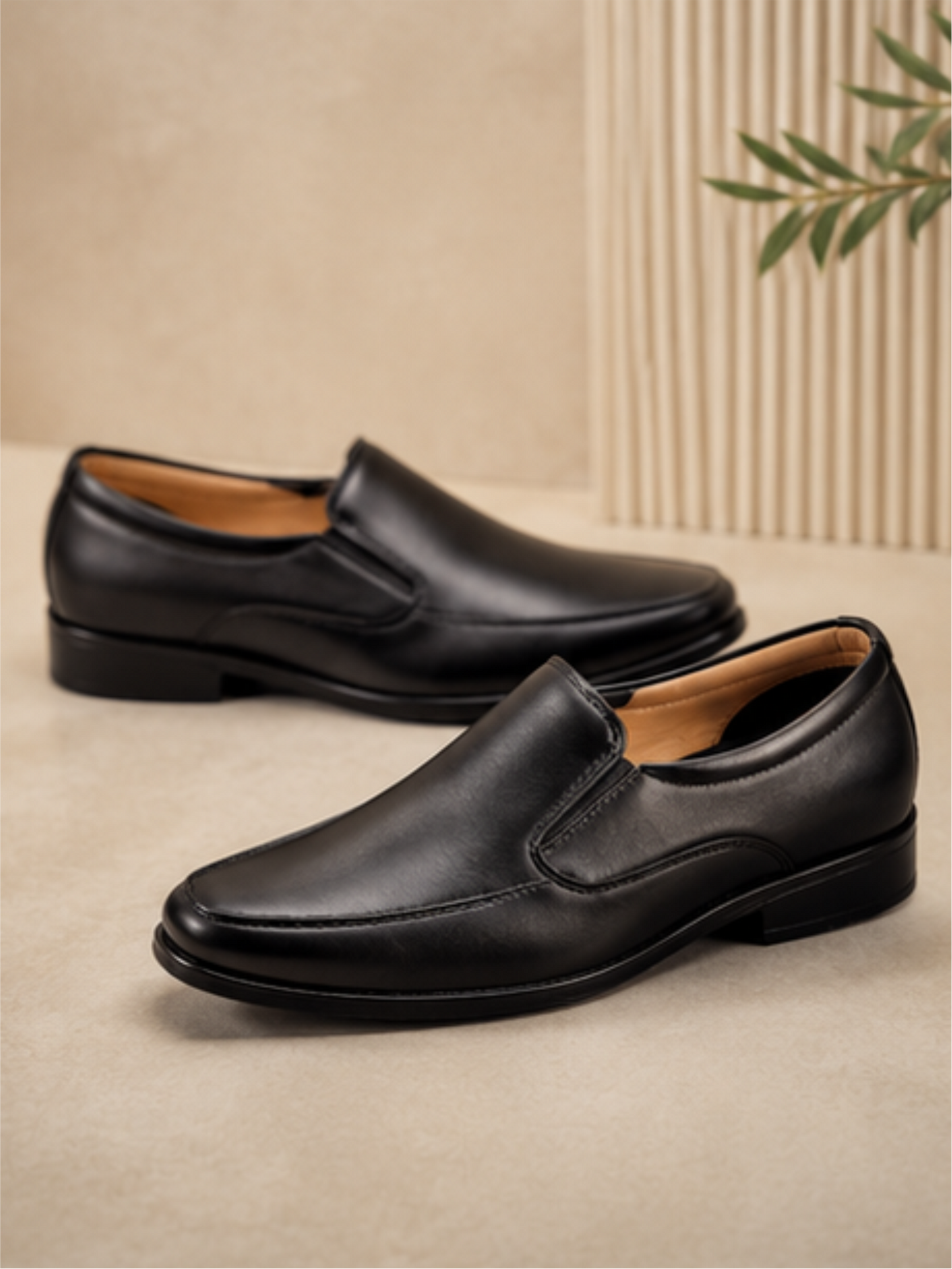 Groviano Slip On Loafer Formal Shoes for Men, Black