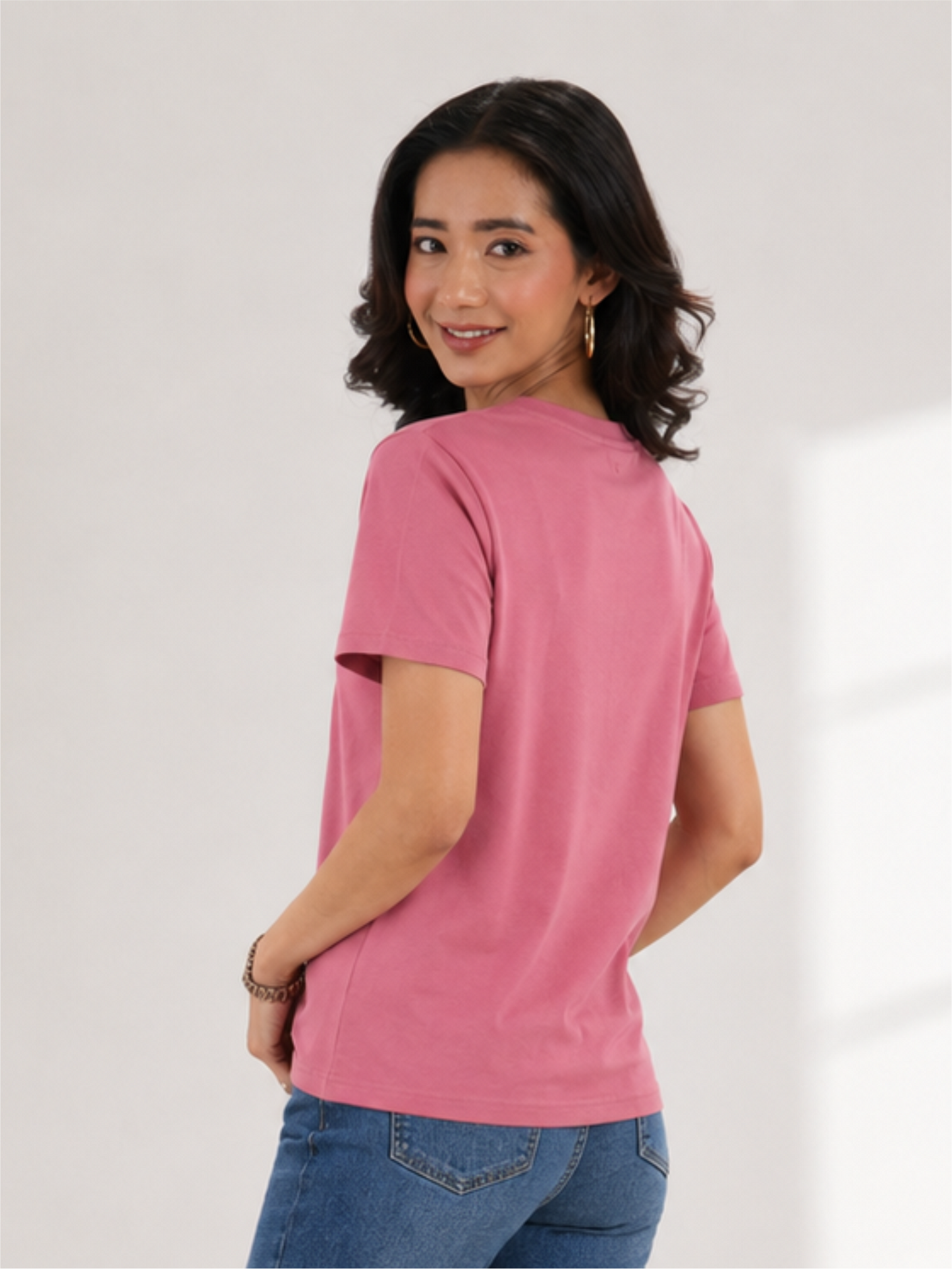Round-Neck Printed T-Shirt with Front NY Print