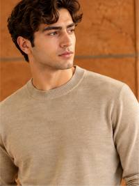 Refined Crew Neck Winter Pullover