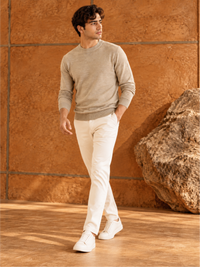 Refined Crew Neck Winter Pullover