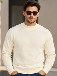 Refined Crew Neck Winter Pullover