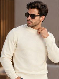 Refined Crew Neck Winter Pullover