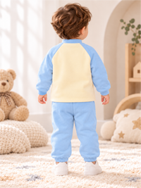 Baby Snug Winter Top Pant Set with Cute Bear Print