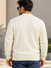 Refined Crew Neck Winter Pullover