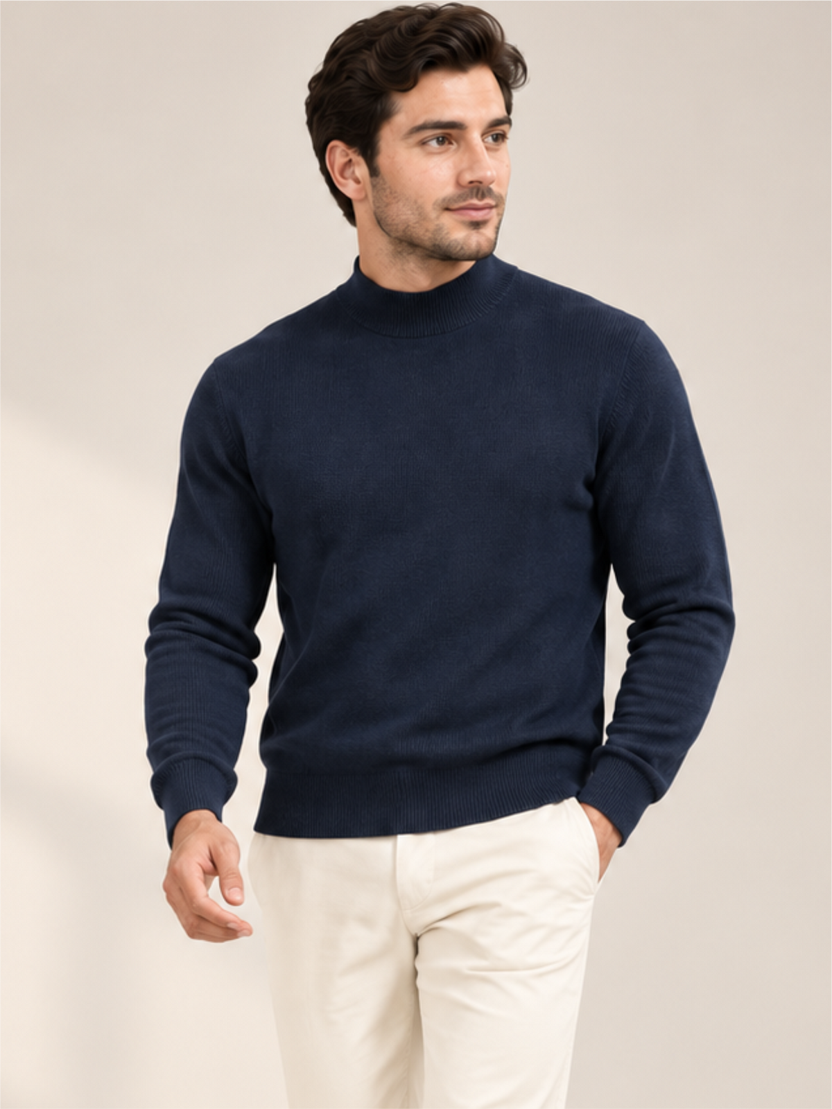 Refined Crew Neck Winter Pullover
