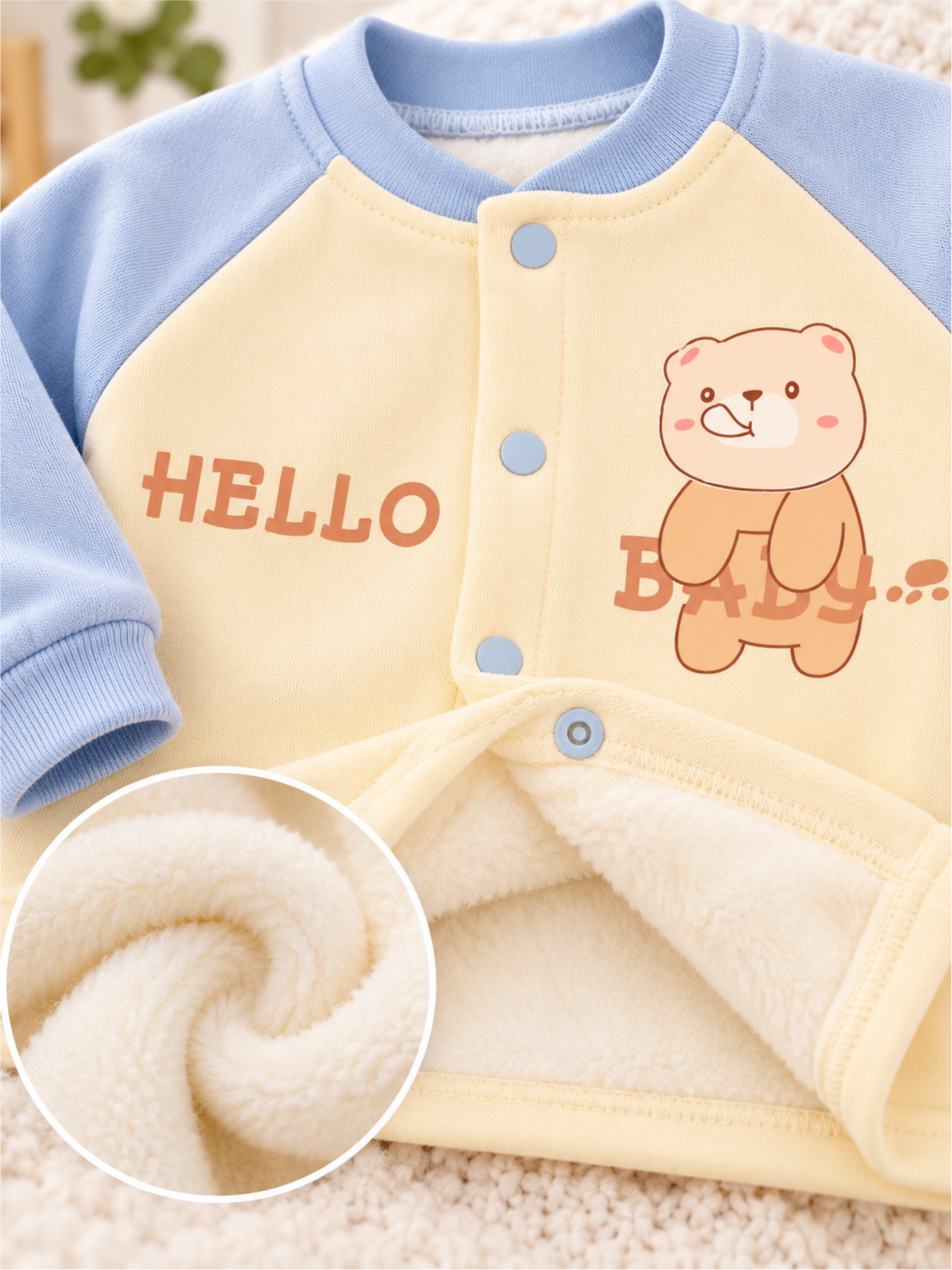 Infant Soft Winter Jacket Set with Matching Pants