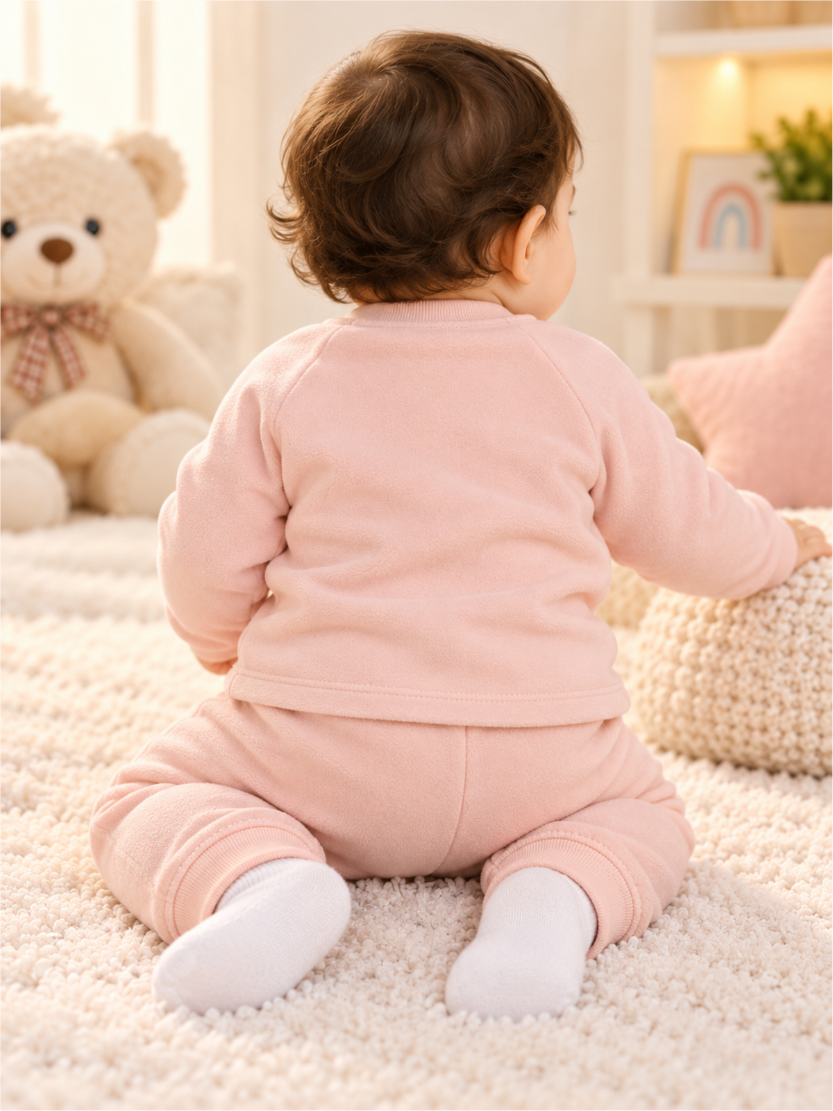 Infant Soft Winter Jacket Set with Matching Pants