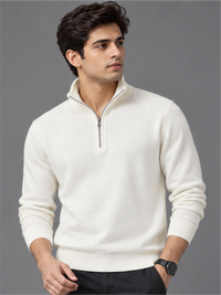 Smart Quarter-Zip Modern Winter Knit Pullover