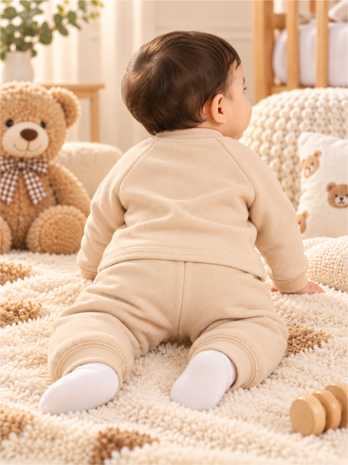 Infant Soft Winter Jacket Set with Matching Pants