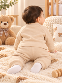 Infant Soft Winter Jacket Set with Matching Pants