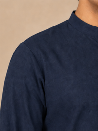 Men Solid Regular Straight Kurta with Bottom, Blue