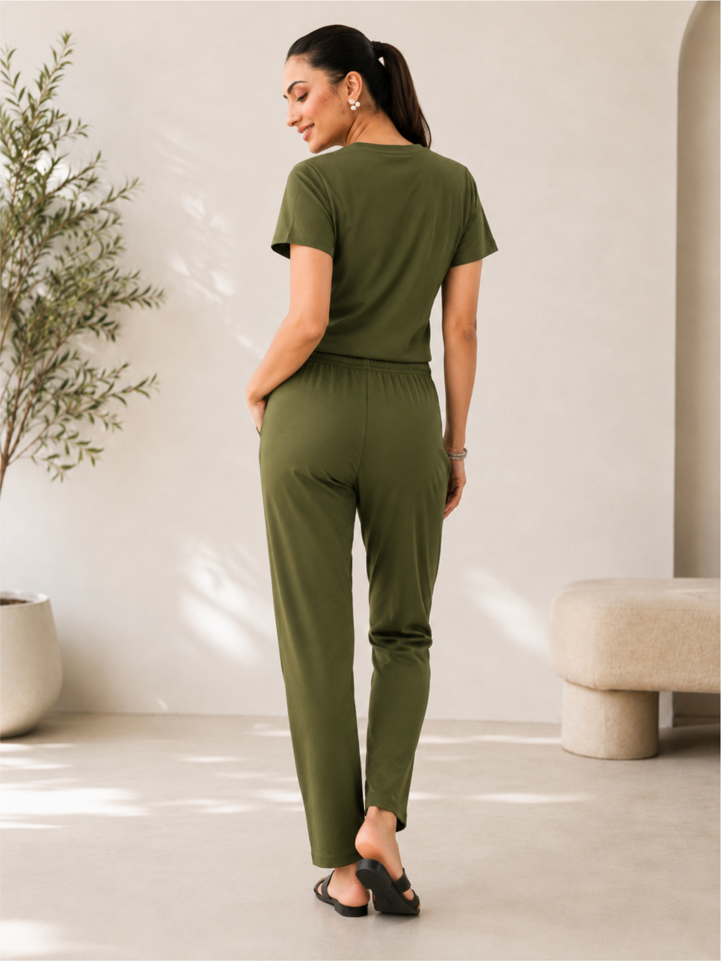 Soft Cotton Printed T-Shirt with Matching Pyjama Lounge & Sleepwear Set