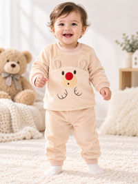 Unisex Baby Soft Winter Lounge Set with Cute Design