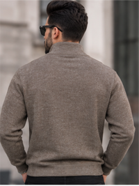 Smart Quarter-Zip Modern Winter Knit Pullover