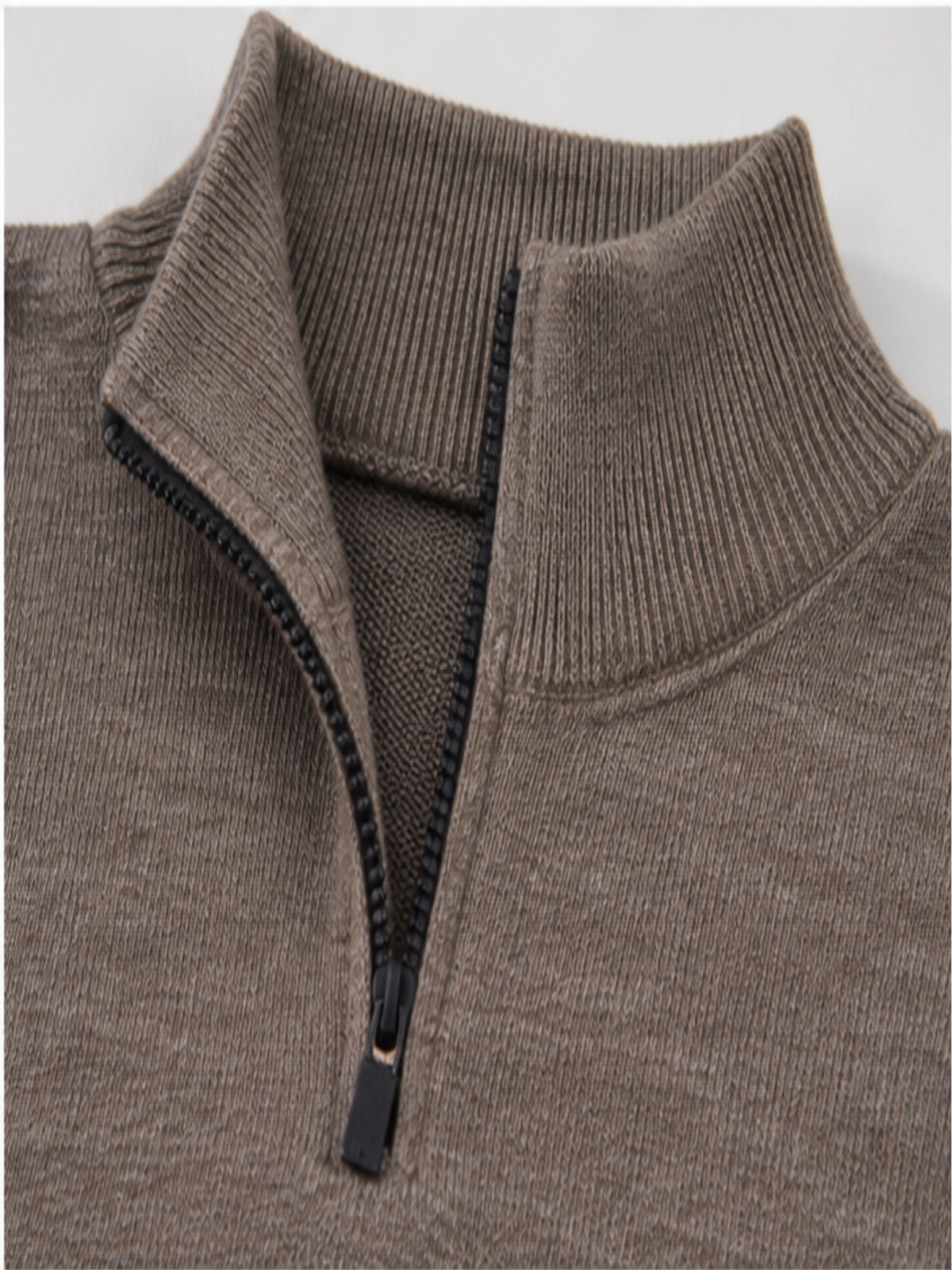 Smart Quarter-Zip Modern Winter Knit Pullover