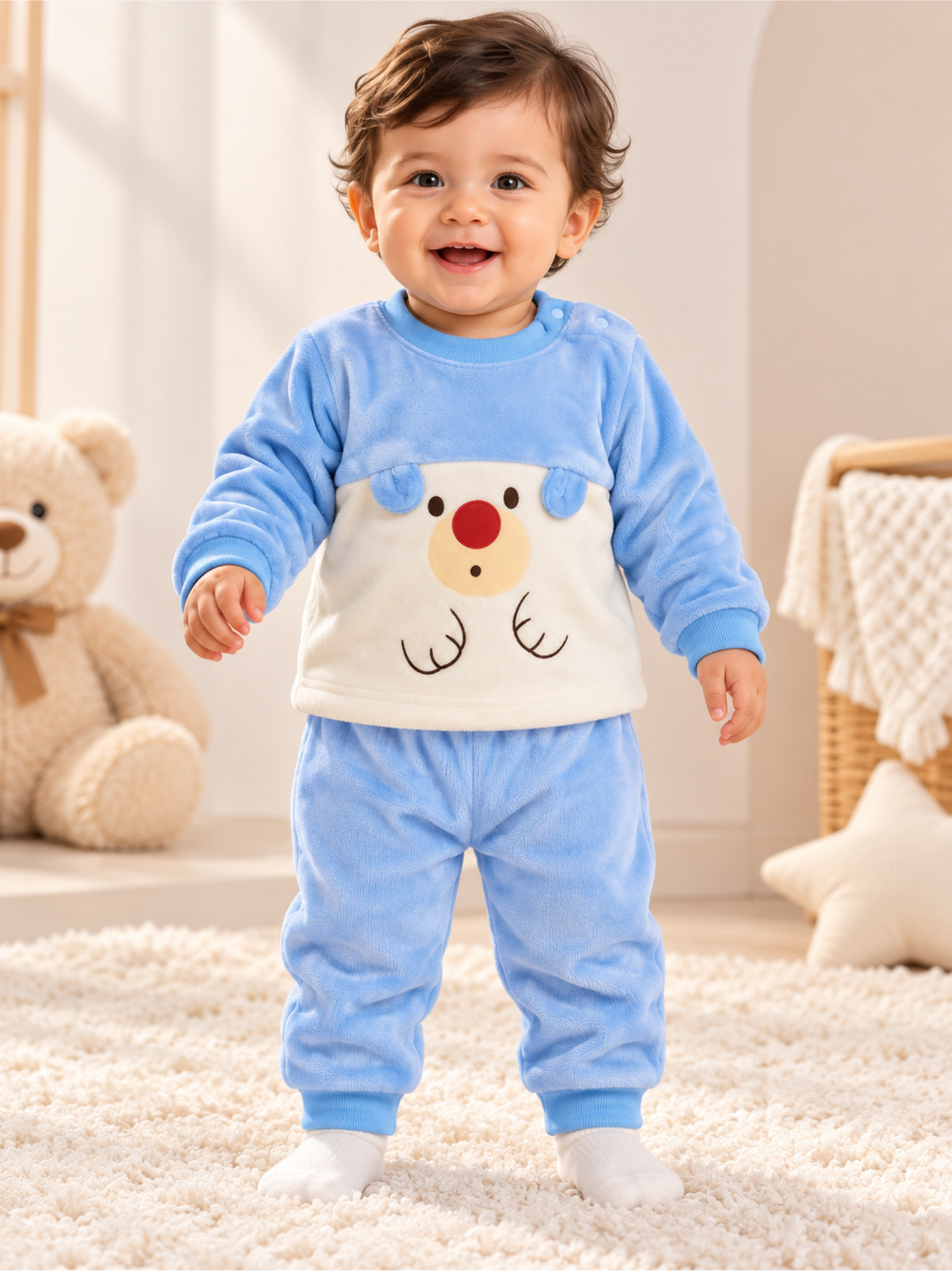 Unisex Baby Soft Winter Lounge Set with Cute Design