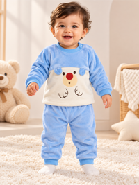 Unisex Baby Soft Winter Lounge Set with Cute Design